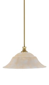 Stem 1 Light Marble Glass Large Pendant 20 Inch Wide by Toltec - 76-BN-53813