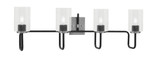 Sandia 4 Light Bath Vanity 11 Inch Tall and 35.5 Inch Length by Toltec - 6224-11-355