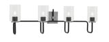 Sandia 4 Light Bath Vanity 11 Inch Tall and 35.5 Inch Length by Toltec - 6224-11-355