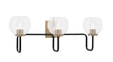 Sandia 3 Light Bath Vanity 9.75 Inch Tall and 27 Inch Length by Toltec - 6223-975-27