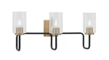 Sandia 3 Light Bath Vanity 11 Inch Tall and 25.25 Inch Length by Toltec - 6223-11-2525