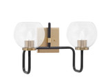 Sandia 2 Light Bath Vanity 9.75 Inch Tall and 16.5 Inch Length by Toltec - 6222-975-165