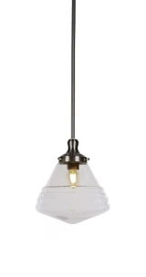 Juno 1 Light Steel Small Stem Hung Pendant 11.5 Inch Tall by Toltec - 79-975-115-