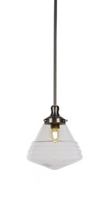 Juno 1 Light Steel Small Stem Hung Pendant 11.5 Inch Tall by Toltec - 79-975-115-
