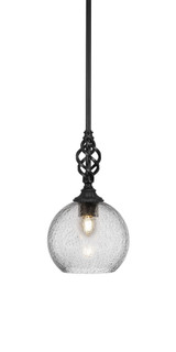 Elegante 1 Light Glass Small Pendant 14.25 Inch Tall by Toltec - 80-95-1425