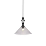Elegante 1 Light Medium Pendant 11.5 Inch Tall by Toltec - 80-12-115