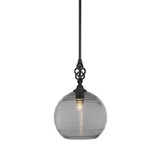 Elegante 1 Light Steel Medium Pendant 16.25 Inch Tall by Toltec - 80-12-1625