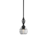 Elegante 1 Light Small Pendant 11 Inch Tall by Toltec - 80-6-11