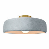 Radiance 1 Light Large Spire Concrete Semi Flush Mount by Justice Design - CER-6345-CONC