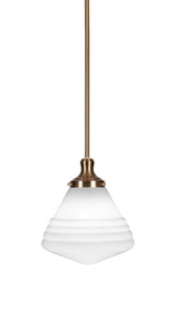 Juno 1 Light Small Stem Hung Pendant 11.5 Inch Tall by Toltec - 79-10-115-