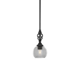 Elegante 1 Light Steel Mini Pendant 10.75 Inch Tall by Toltec - 80-575-1075