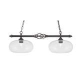 Elegante 2 Light Island 11 Inch Tall and 33 Inch Length by Toltec - 862-DG-206
