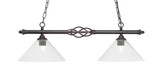 Elegante 2 Light Island 10.25 Inch Tall and 33 Inch Length by Toltec - 862-DG-306