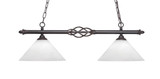 Elegante 2 Light Island 10.25 Inch Tall and 33.25 Inch Length by Toltec - 862-DG-2121