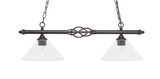 Elegante 2 Light Island 9 Inch Tall and 31.5 Inch Length by Toltec - 862-DG-304