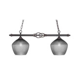 Elegante 2 Light Island 12.75 Inch Tall and 31.75 Inch Length by Toltec - 862-DG-4922