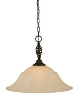Elegante 1 Light Marble Glass Large Pendant 15.5 Inch Tall by Toltec - 82-20-155-