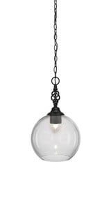 Elegante 1 Light Medium Pendant 21 Inch Tall by Toltec - 82-1375-21