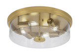 4 Light 17 Inch Wide Flush Mount by Toltec - 837-BN-0