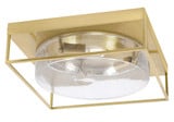 3 Light 16 Inch Length Flush Mount by Toltec - 856-BN-0