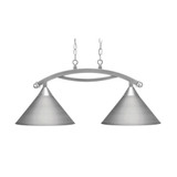 Bow 2 Light Island 14.75 Inch Tall and 33.75 Inch Length by Toltec - 872-DG-420-DG