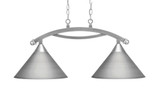 Bow 2 Light Island 14.75 Inch Tall and 33.75 Inch Length by Toltec - 872-DG-420-DG