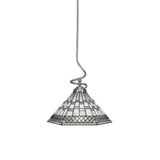Capri 1 Light Large Stem Pendant 18 Inch Tall by Toltec - 900-1618
