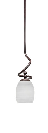 Capri 1 Light Mini Stem Hung Pendant 15.5 Inch Tall by Toltec - 901-5-155-
