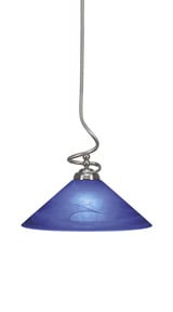 Capri 1 Light Large Stem Pendant 16.25 Inch Tall by Toltec - 900-161625