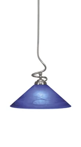 Capri 1 Light Large Stem Pendant 16.25 Inch Tall by Toltec - 900-161625