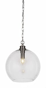 Kimbro 1 Light Medium Chain Hung Pendant 15.5 Inch Tall by Toltec - 90-1375-155-