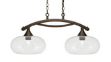 Bow 2 Light Island 15 Inch Tall and 33.25 Inch Length by Toltec - 872-DG-206