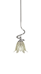 Capri 1 Light Small Stem Hung Pendant 16.25 Inch Tall by Toltec - 901-BN-1025