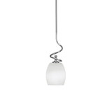 Capri 1 Light Mini Stem Hung Pendant 16.5 Inch Tall by Toltec - 901-BN-615