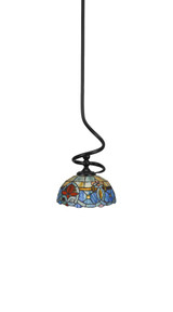 Capri 1 Light Medium Stem Hung Pendant 17.5 Inch Tall by Toltec - 901-MB-9359