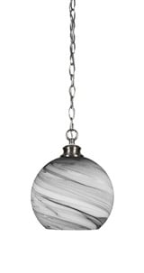 Kimbro 1 Light Small Chain Hung Pendant 12 Inch Tall by Toltec - 92-BN-4359