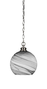 Kimbro 1 Light Small Chain Hung Pendant 12 Inch Tall by Toltec - 92-BN-4359