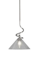 Capri 1 Light Small Stem Hung Pendant 15.25 Inch Tall by Toltec - 901-BN-304