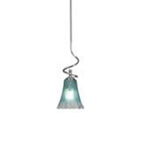 Capri 1 Light Fluted Glass Mini Stem Hung Pendant 16.75 Inch Tall by Toltec - 901-BN-725
