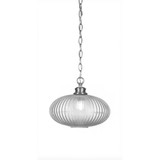 Carina 1 Light Medium Chain Hung Pendant 12 Inch Wide by Toltec - 92-BN-4658