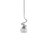 Capri 1 Light Ribbed Glass Small Stem Hung Pendant 15.7 Inch Tall by Toltec - 901-BN-5110