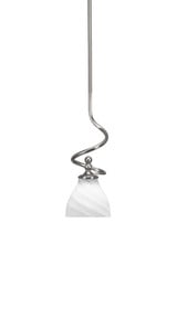 Capri 1 Light Small Stem Hung Pendant 16.75 Inch Tall by Toltec - 901-BN-4761