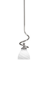 Capri 1 Light Small Stem Hung Pendant 16.75 Inch Tall by Toltec - 901-BN-4761