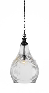 Carina 1 Light Medium Chain Hung Pendant 20.5 Inch Tall by Toltec - 93-115-205-