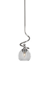 Capri 1 Light Mini Stem Hung Pendant 15.75 Inch Tall by Toltec - 901-BN-4100