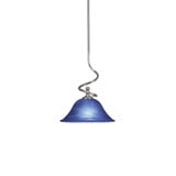 Capri 1 Light Small Stem Hung Pendant 15 Inch Tall by Toltec - 901-BN-435