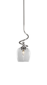 Capri 1 Light Small Stem Hung Pendant 16.5 Inch Tall by Toltec - 901-BN-4810