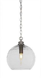 Malena 1 Light Chain Hung Medium Pendant 13.75 Inch Tall by Toltec - 91-BN-5132