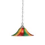 Chain 1 Light Large Chain Hung Pendant 16 Inch Wide by Toltec - 92-BN-767