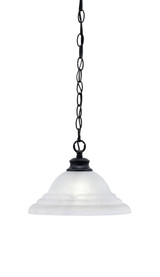 Chain 1 Light Medium Chain Hung Pendant 12 Inch Wide by Toltec - 92-BN-5931